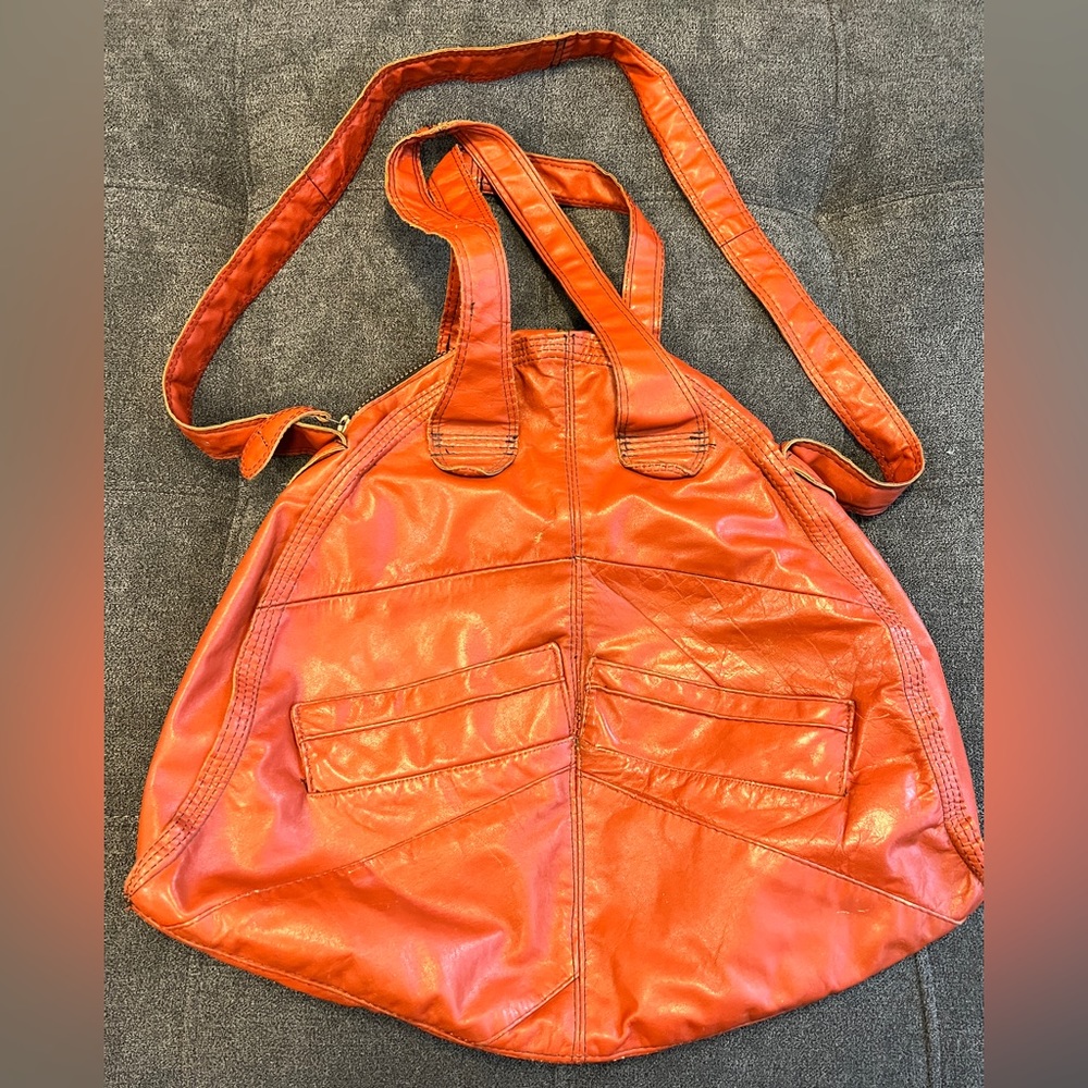 RARE: EUC Ashley Watson Plover Recycled Leather Convertible Crossbody Handbag